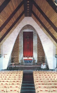 Trinity Lutheran Church Interial New Brighton Pennsylvania 1959 Postcard - Picture 1 of 2