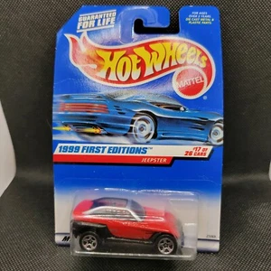 1999 Hot Wheels #922 First Editions 17/26 JEEPSTER Red/Black w/Chrome 5 Spokes - Picture 1 of 5