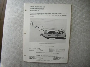 Essick VR13 H vibrating roller specification sheet brochure - Picture 1 of 2