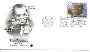 US Scott #2982, First Day Cover 9/1/95 New Orleans Single Louis Armstrong - Picture 1 of 1