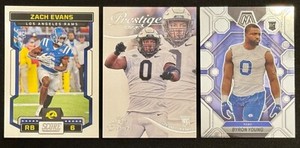 2023 Panini Lot of 3 L.A. Rams RC Rookie ZACH EVANS KOBIE TURNER BYRON YOUNG