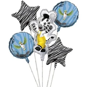 Zou Cartoon Zebra Bizou Elzee Birthday Party Decoration Mylar Balloon Bouquet - Picture 1 of 1