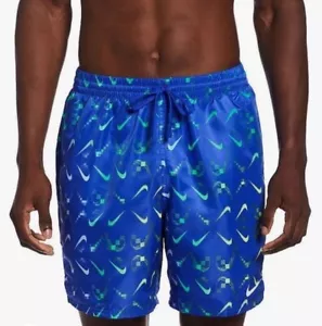 Nike Herrenshorts Badehose Digi Swoosh Ombré Lap 7""-Rennsport blau - XXL NEU OHNE ETIKETT - Bild 1 von 6