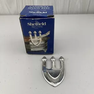 Sheffield Silver Company Casserole Spoon Holder Silverplate 1180 Original Box - Picture 1 of 11