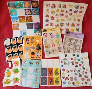 Lot Vtg Stickers Peanuts Looney Tunes TMNT Puffy Hallmark Colorforms Highlights - Picture 1 of 13