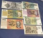 Full Set-Australian Banknotes $100, $50, $20 & $10(both Commonwealth), $5, $2&$1