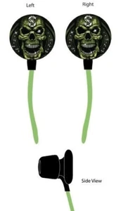 Lot of 2 Original Gangster Skull Ear Buds In-Ear Headphones Dollar Sign Digitat - Picture 1 of 5
