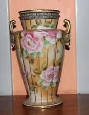 Antique Nippon Large Urn Vase With Ram Handles