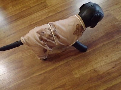 пижама для собаки, с подкладкой, теплая, «плюшевые мишки», темно-бежевый, XS * (читайте детали размера) - Изображение 1 из 4