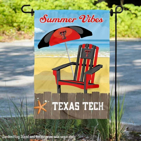 Texas Tech Red Raiders Summer Season Vibes Garden Flag and Yard Banner Cover