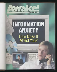 Awake ! 1998 Vol 79 Bound Volume Jehovah's Witnesses Mission Hand Outs JW Hall - Picture 1 of 3