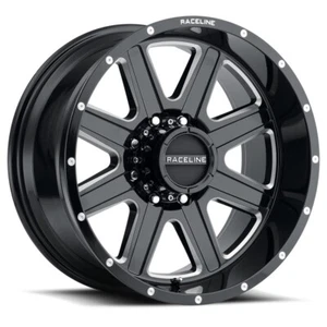 22x12 -44 Raceline 940M Hostage 6x135 Black w/Machined Face Wheels (Set of 4) - Picture 1 of 2