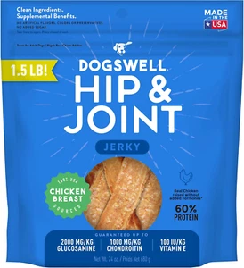 Jerky Hip and Joint Dog Treats Grain Free Made in USA Only, Glucosamine and Chon - Picture 1 of 12