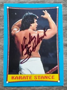 Ricky The Dragon Steamboat Signed 1987 WWF Card #43 WWE Wrestling Topps HOF RAD - Picture 1 of 1