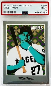 2021 Topps Project 70 Mike Trout Ron English #270 PSA 9 💎 Limited PR Low Pop 2 - Picture 1 of 3