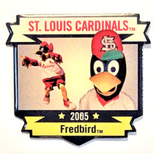 St Louis Cardinals MLB Baseball 2005 Players Choice Mascot Fredbird Lapel Pin