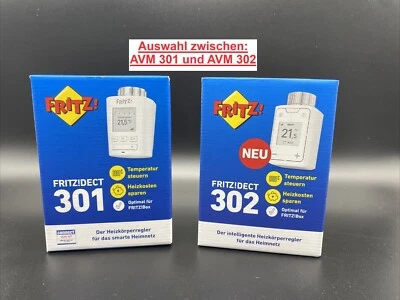 AVM FRITZ! DECT 301 oder 302 Funk-Heizkörperthermostat weiß 20002822 / 20002961 - Bild 1 von 3