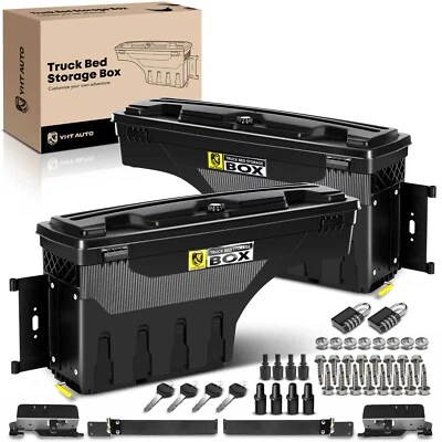 2x Caixa de Ferramentas de Armazenamento Bloqueável Cama Caminhão Esquerda e Direita para Dodge Ram 1500 2500 3500 - Imagem 1 de 4