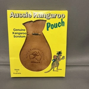Vtg Australian Aussie Genuine Kangaroo Scrotum Lucky Coin Pouch Souvenir - Picture 1 of 7