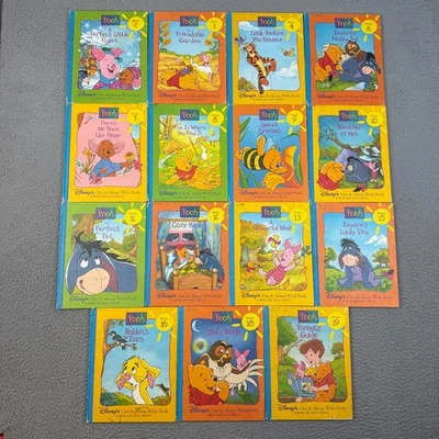 Disney Out and About with Pooh 1996 90's Book Collection of 15 Hardcover Vintage - Image 1 of 4
