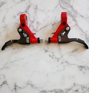 Shimano DX BL-M601 Red V-Brake Lever Set Bmx Mountain Mtb Bike Retro z82 - Picture 1 of 8