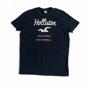 Y2K Hollister T-Shirt Mens M Navy SoCal Seagull Graphic Retro 2000s Aesthetic - Picture 1 of 6