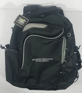 Bolsa para computadora Checkmate Franklin Templeton negra/plateada compatible con puntos de control - Imagen 1 de 7