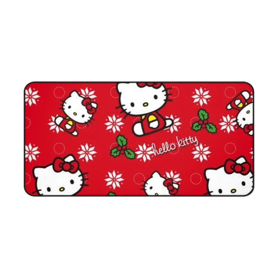 Hello Kitty Pattern Desk Mat | Red Kitty Mousepad - Image 1 of 1