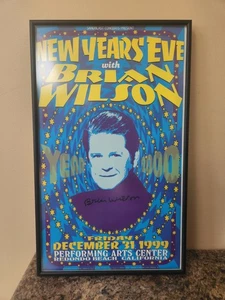 BRIAN WILSON Signed Poster, NEW YEAR'S EVE 1999, Performing Arts Ctr, Redondo... - Picture 1 of 11