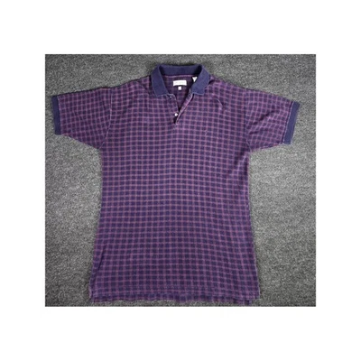 Camisa Polo Saint Laurent YSL Para Hombres Rojo Azul Cuadros Manga Corta Talla M Foto 1 de 4