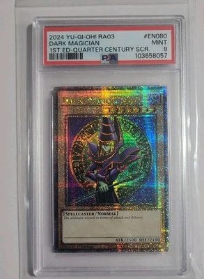 2024 YU-GI-OH! DARK MAGICIAN RA03-EN080 1ST ED QUARTER CENTURY RARE PSA 9 - Image 1 of 4