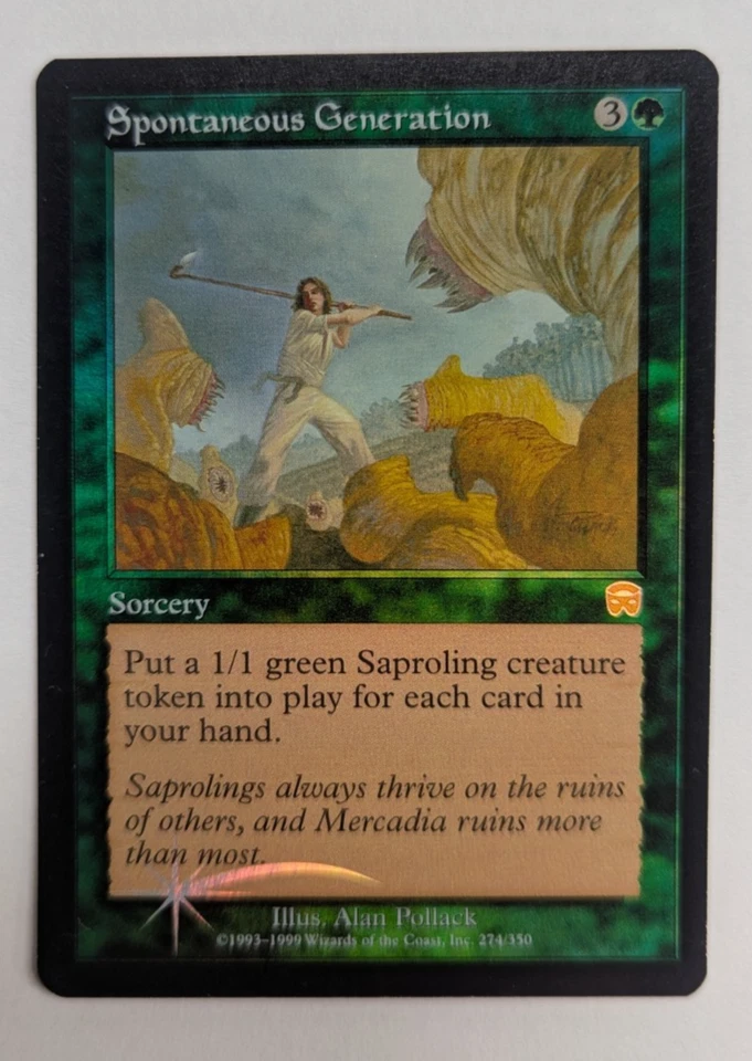 Magic Mtg FOIL Mercadian Masques Spontaneous Generation   near mint - Image 1 of 1
