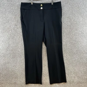 Anne Klein Women's Dress Pants Size Large Black High Rise Straight Leg - Picture 1 of 11