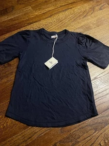 Neu mit Etikett Faherty CLOUD PUFFÄRMEL T-SHIRT NVY-NAVY Größe: S Small - Bild 1 von 7