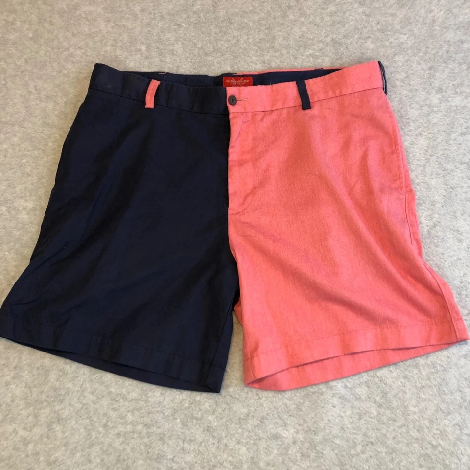 Pantalones Cortos Southern Proper Club - Hombres Talla 38 - Azul Coral Rosa Chino Caqui Foto 1 de 4