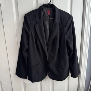 212 Collection Sakko Blazer Größe 16 W Damen Schwarz Langarm Polyester Karriere - Bild 1 von 6