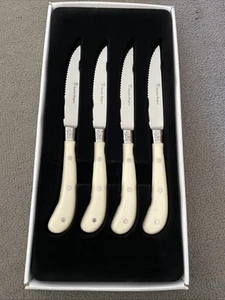 NEW STANLEY ROGERS 4 PIECE PISTOL GRIP STEAK KNIVES ARTISAN CREAM SET Knife - Picture 1 of 1