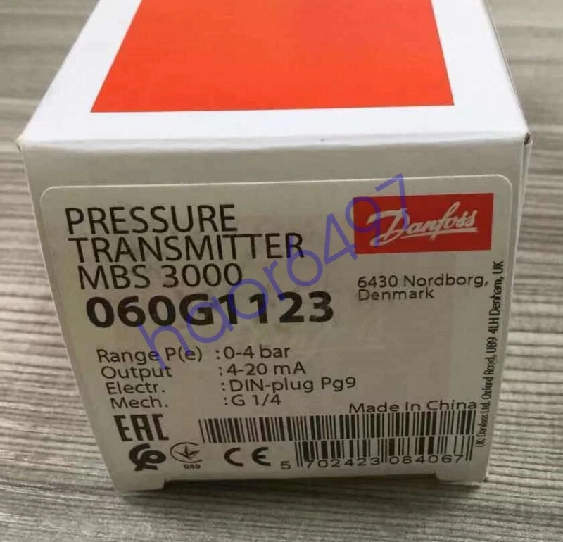 DANFOSS 060G1123 pressure transmitter MBS3000 - Image 1 of 1