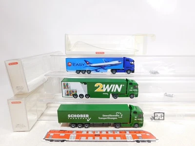 Wiking 1:87 H0 3X Sattelzug SZ MB 529 538 Schober 538 Easy Mint Box #EG939-1 - Immagine 1 di 4