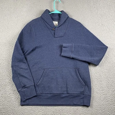 Suéter Sonoma Cuello Chal Para Hombre Mediano Azul Marino Causal Pullover Formal Preppy Foto 1 de 4