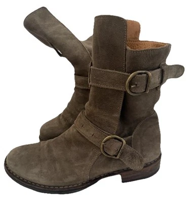 Botas Rocker Fiorentini + Baker Gamuza Eternidad Marrón Motociclista Talla 36 Falta Correa* Foto 1 de 4