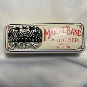 Marine Band M Hohner Harmonica Key of D A440 Made In Germany In Case - Picture 1 of 6