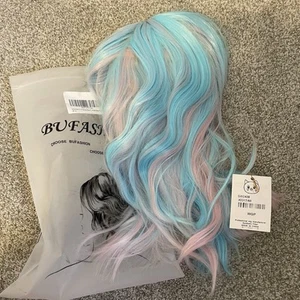 Light Blue, Pink, and White Cosplay Wig - Picture 1 of 5