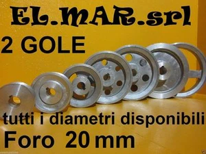 Puleggia Foro 20 mm 2 gole Sez. A TUTTI I DIAMETRI Motore elettrico compressore - Foto 1 di 1