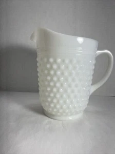 Vintage Large 2-Quart Fenton Milk Glass Hobnail Farmhouse Cottage Style EUC - Picture 1 of 10