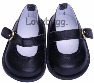 Scarpe bambola 18" nere opache Mary Janes per ragazza americana FREESHIP AGGIUNGE! LOVVBUGG! - Foto 1 di 12