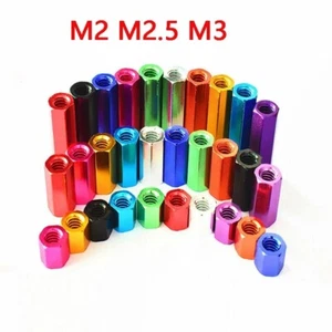 M2.5 Hülsenverbinder Aluminiumlegierung Gewinde Abstandshalter Sechskantmuttern Nieten - Bild 1 von 12
