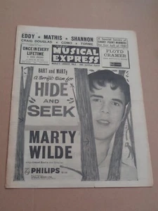 New Musical Express - July 7 1961 Marty Wilde cover (Del Shannon/Johnny Mathis) - Imagen 1 de 1
