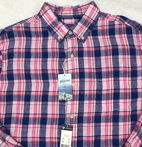 Camisa CREMIEUX Para Hombre 100% LINO L/S XL X-Large Rosa a Cuadros Multicolor Nueva $89+ - Imagen 1 de 6