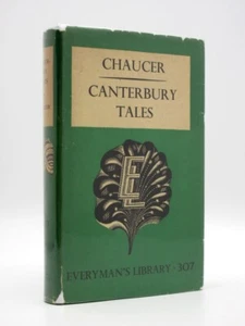 Canterbury Tales GEOFFREY CHAUCER 1950 Rep Everyman's Library Edition & Jacket - Picture 1 of 7
